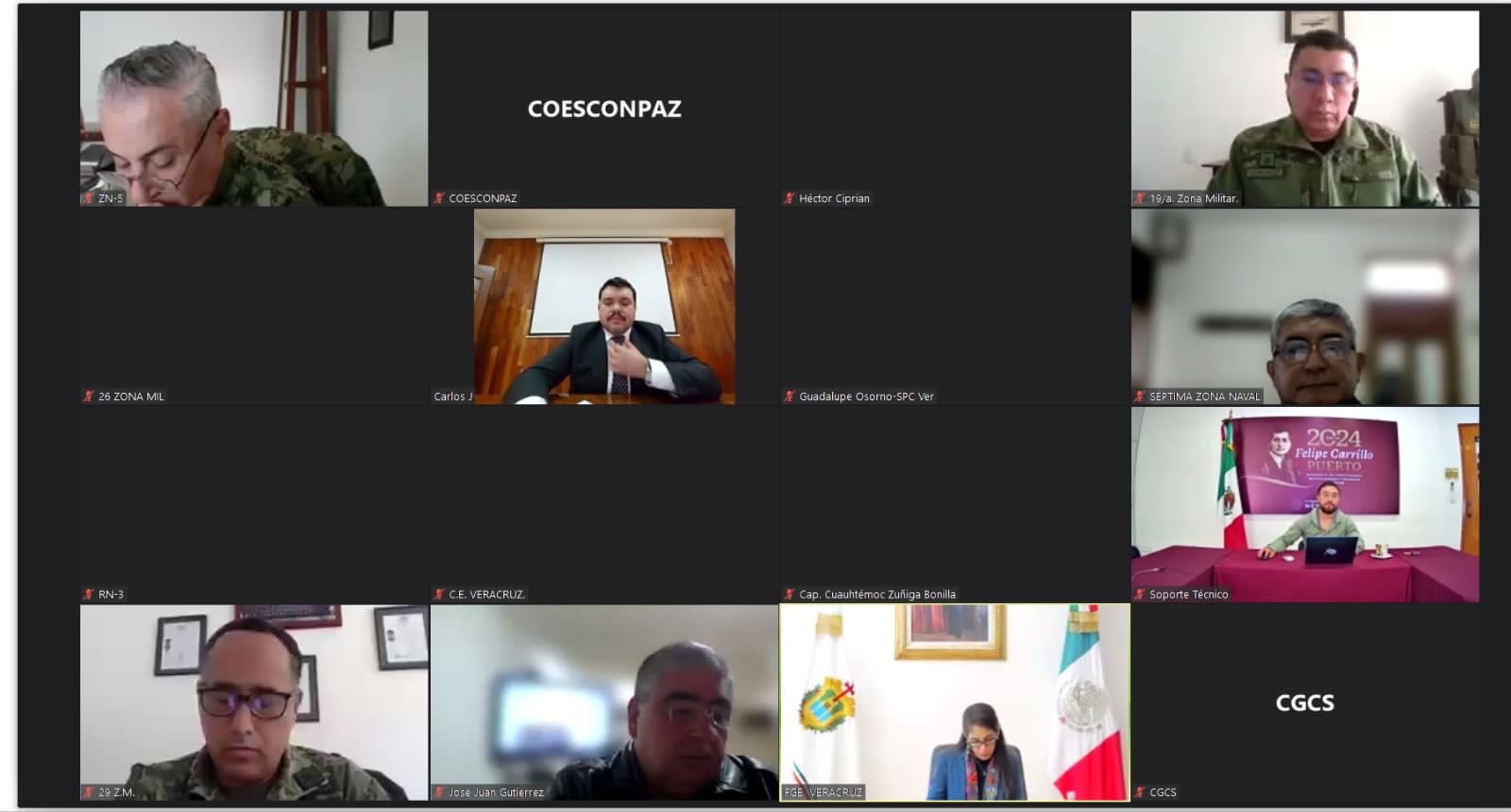 Mesa de Coesconpaz sesionó de manera virtual