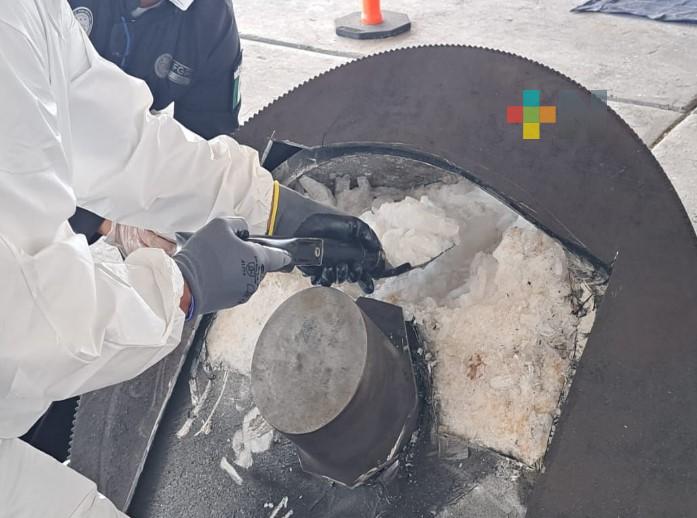 Aseguran más de 80 kilos de metanfetamina en recinto portuario de Veracruz
