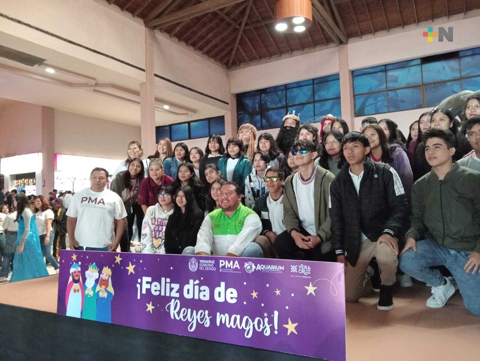 Aquarium del puerto de Veracruz celebra el Día de Reyes