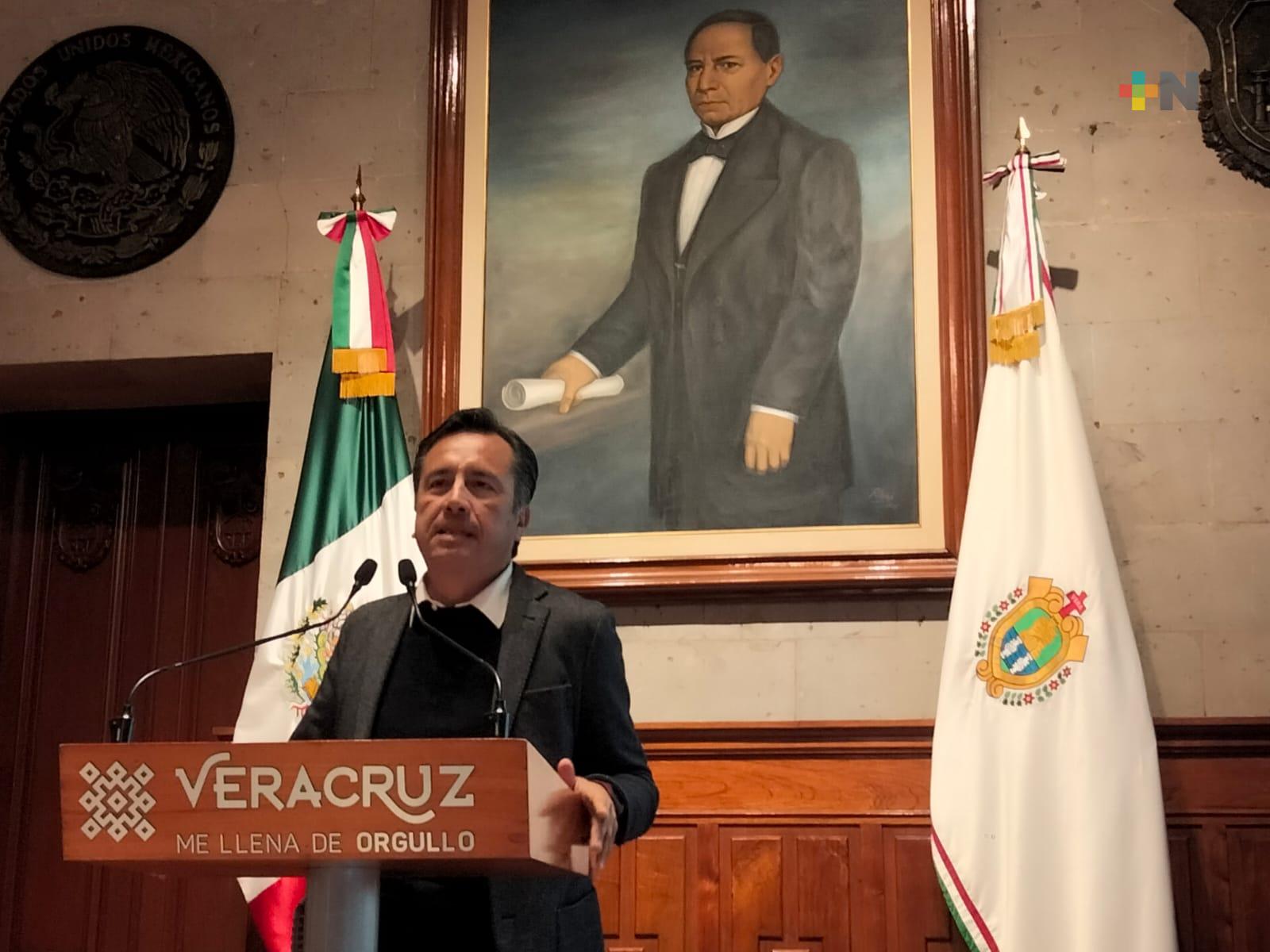 Gobernador Cuitláhuac reitera compromiso de no  intervenir en proceso electoral