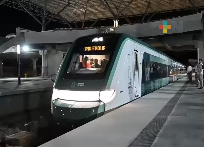 Presidente López Obrador inauguró ruta Cancún-Palenque del Tren Maya
