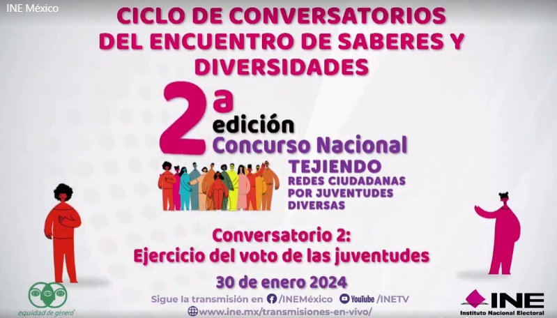 INE realiza conversatorio «Ejercicio del voto de las juventudes»