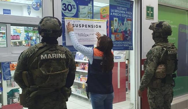 Marina y Cofepris suspenden 14 farmacias y comercializadoras irregulares de Sinaloa