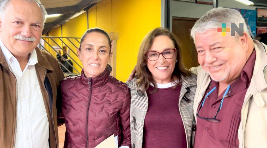Se reúnen Claudia Sheinbaum, Manuel Huerta, Rocío Nahle y Ricardo Exsome