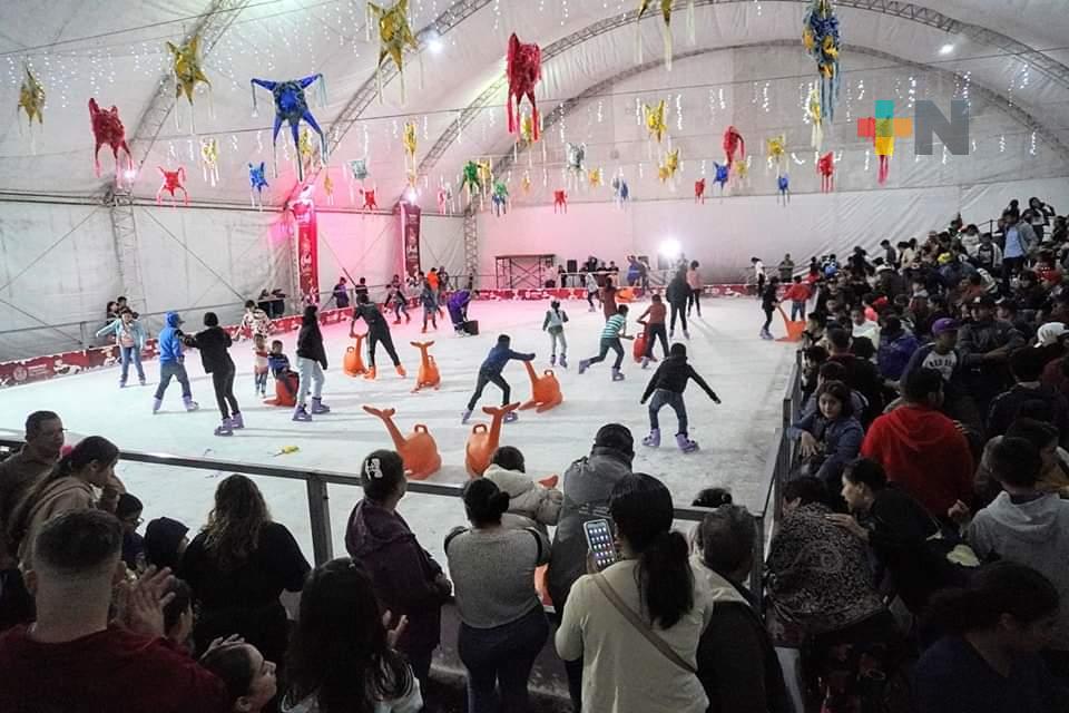 Pista de hielo en Paso del Macho supera récord de visitas del año pasado
