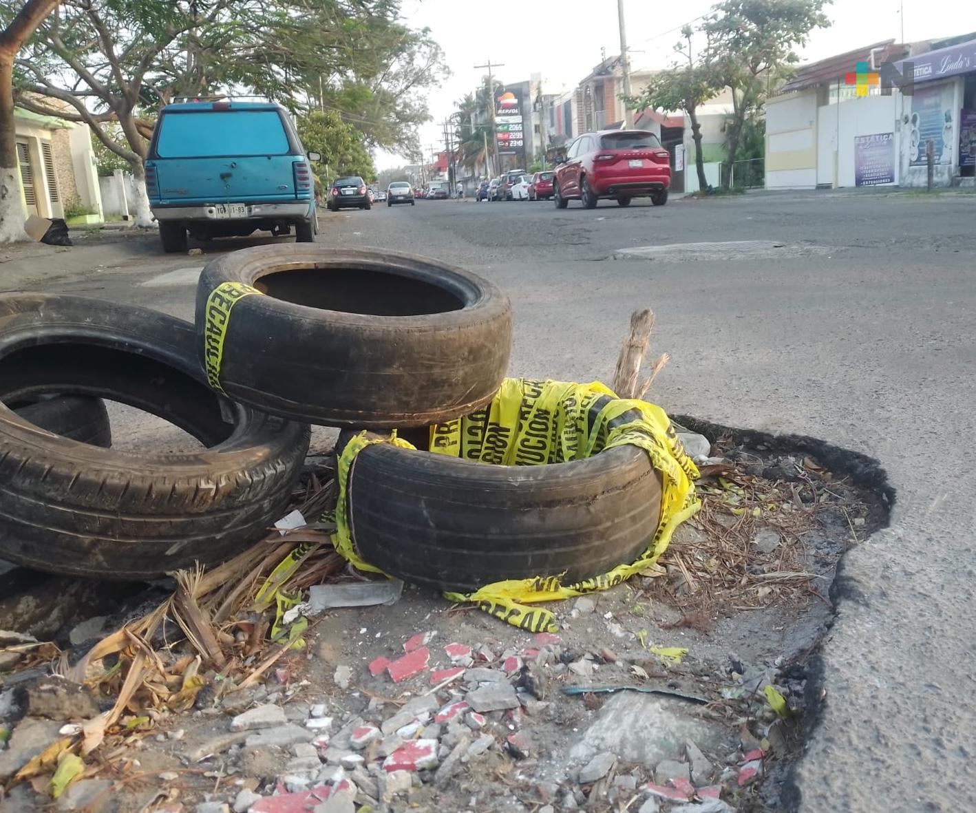 Megabache en fraccionamiento Los Pinos cumplió 6 meses ignorado por el Ayuntamiento de Veracruz