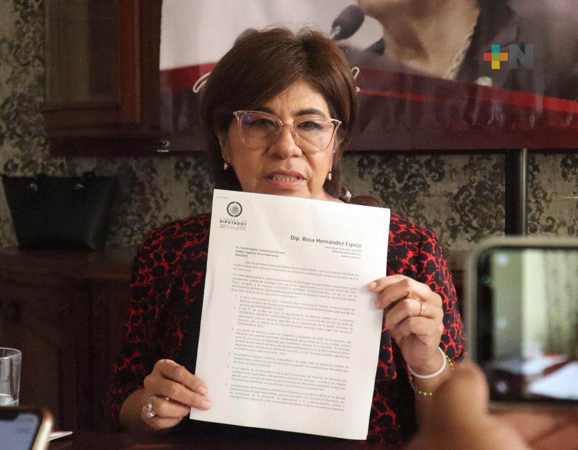 Denuncia diputada Rosa María Hernández «capacitación fantasma» a policías del municipio de Veracruz