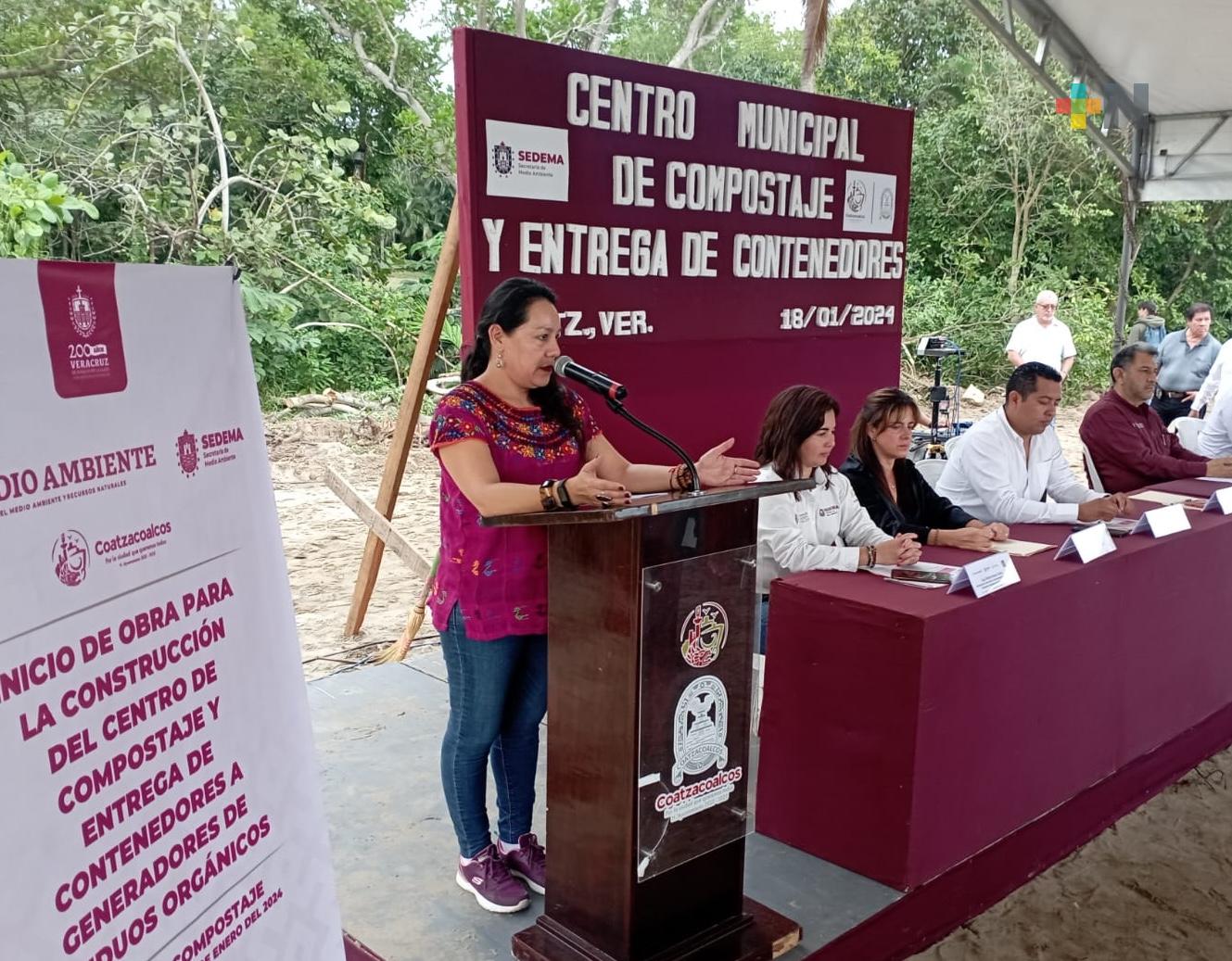 Dan banderazo para iniciar construcción de Centro de Compostaje en Coatzacoalcos