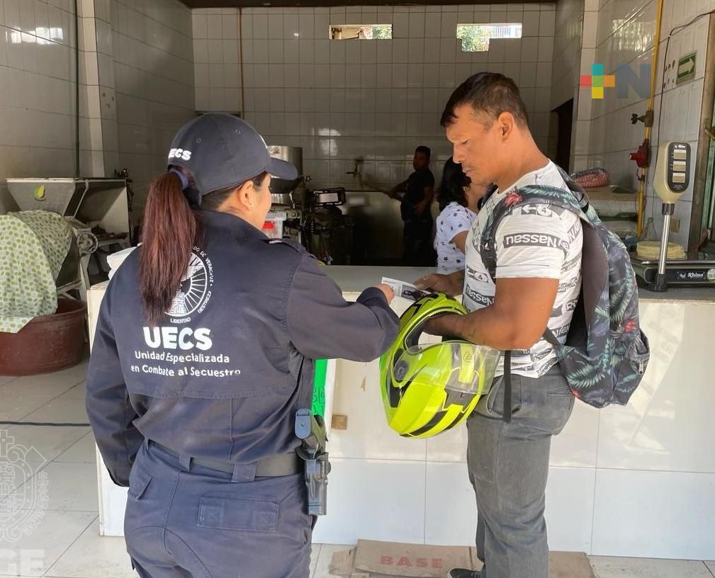 UECS brinda información sobre el secuestro y engaño telefónico a población de la localidad El Castillo