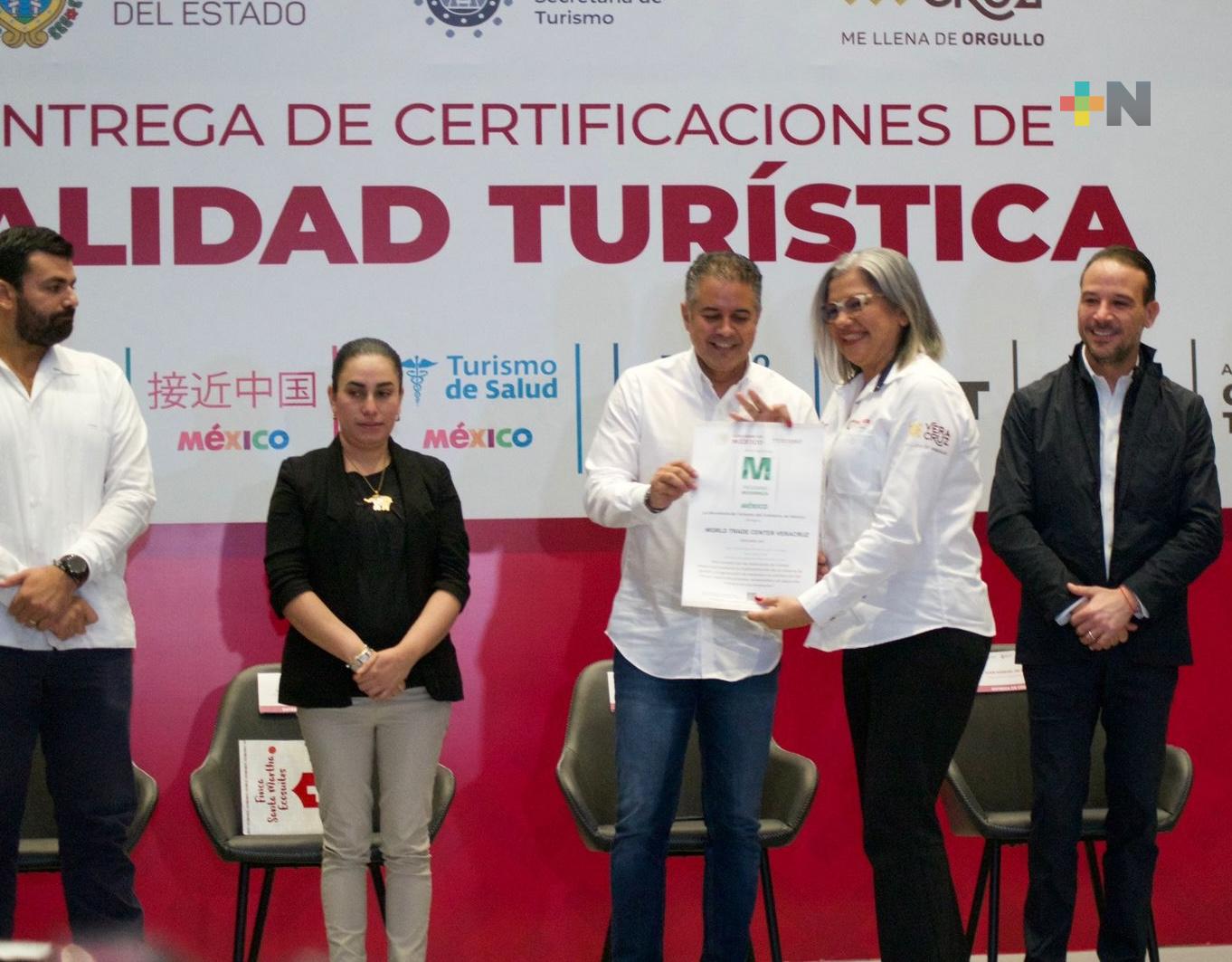 Secretaría de Turismo de Veracruz entrega certificaciones de calidad turística