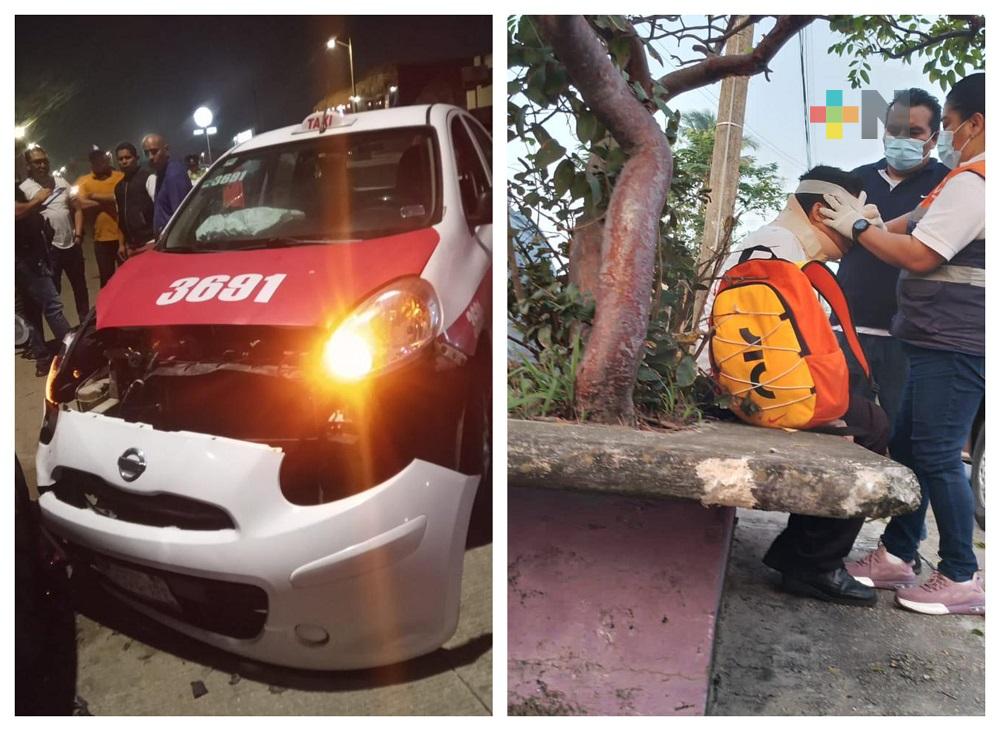 Tres personas lesionadas dejan dos accidentes vehiculares en Coatzacoalcos