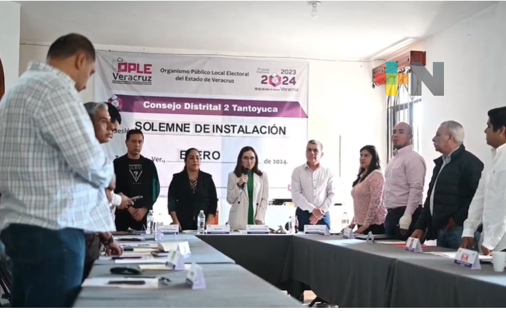 Instalan Consejo Distrital del OPLE en Tantoyuca