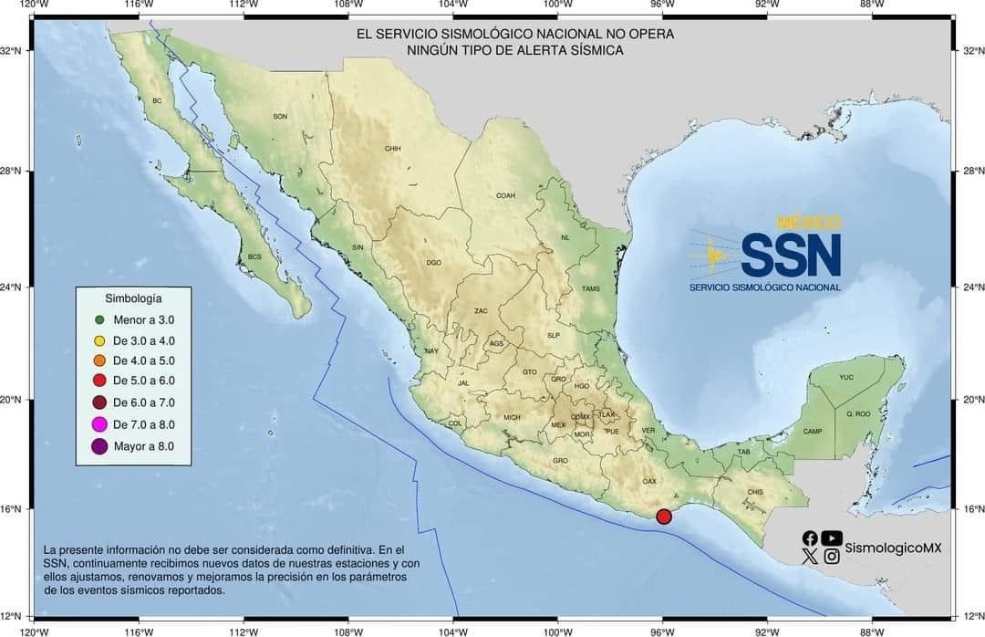 Percepción ligera sin afectaciones en Veracruz por sismo: PC Estatal