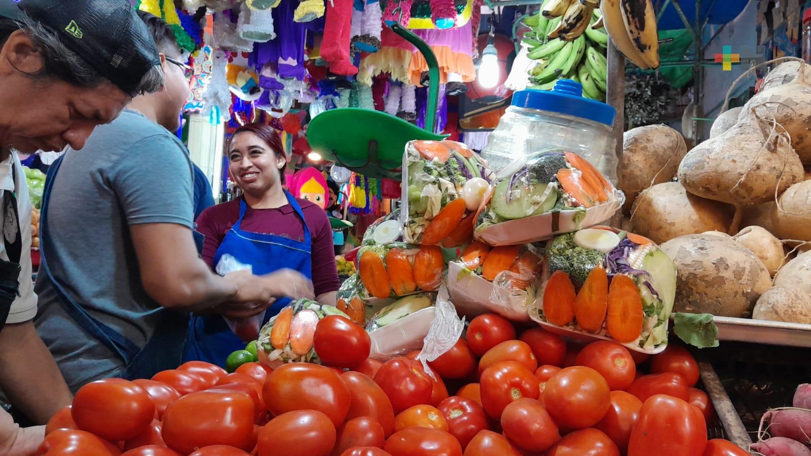 Listos chile verde, cebolla, jitomate y nopalitos para poner sabor al Grito de Independencia