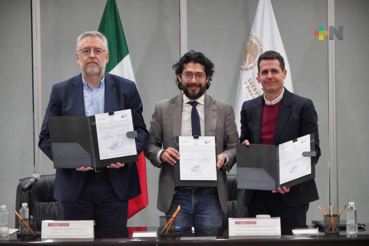 Secretaría del Trabajo y Canacine firman convenio para promover empleo formal