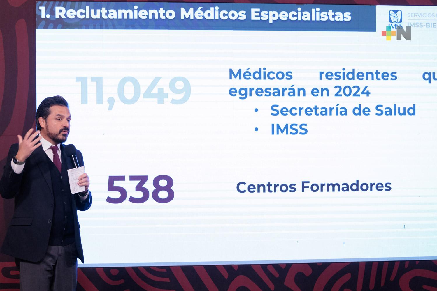 Inicia convocatoria de contratación de doctores y doctoras especialistas en 23 estados incorporados al IMSS Bienestar