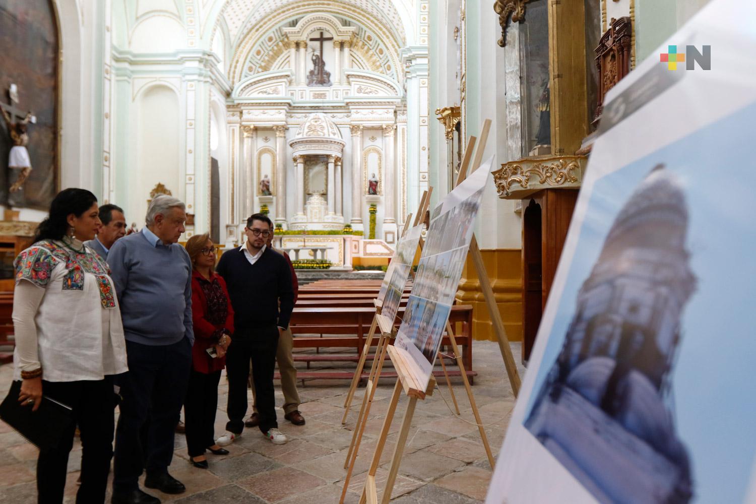 Presidente entrega obras de rehabilitación del patrimonio cultural de Tlaxcala