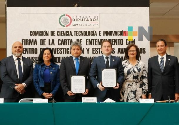 Comisión de Ciencia, Tecnología e Innovación y el Cinvestav firman carta de entendimiento
