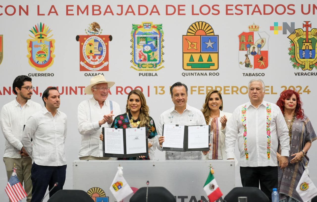 Cuitláhuac García participa en octavo Encuentro del Sur-Sureste con Embajada de Estados Unidos