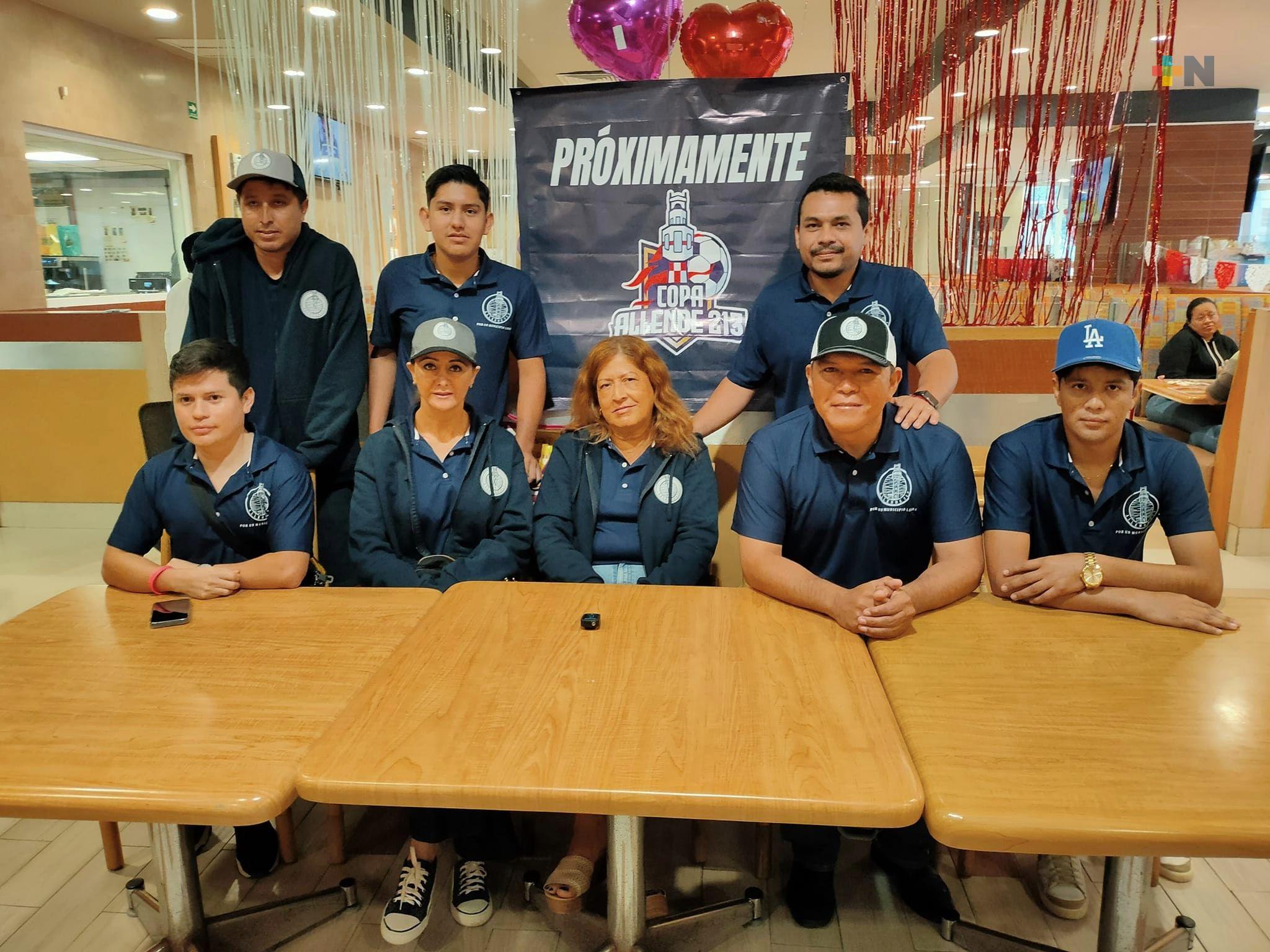 Presentaron la «Copa Allende 213», futbol en Coatza