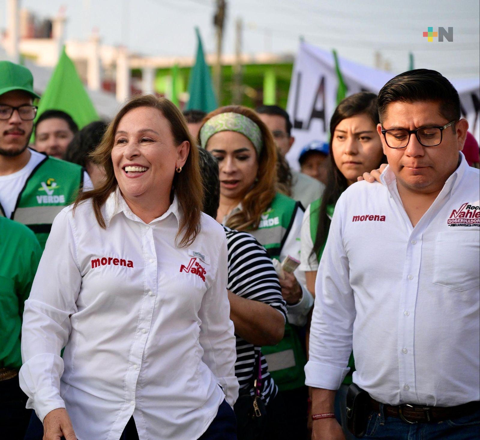 Las y los veracruzanos están con Rocío Nahle: Esteban Ramírez