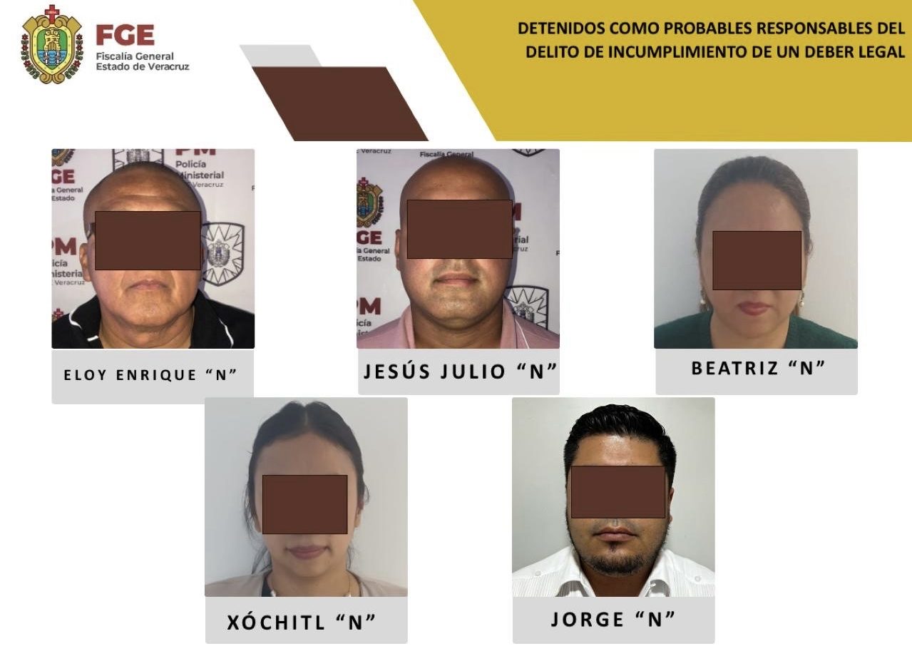 FGE detiene a servidores públicos como probables responsables de incumplimiento de un deber legal