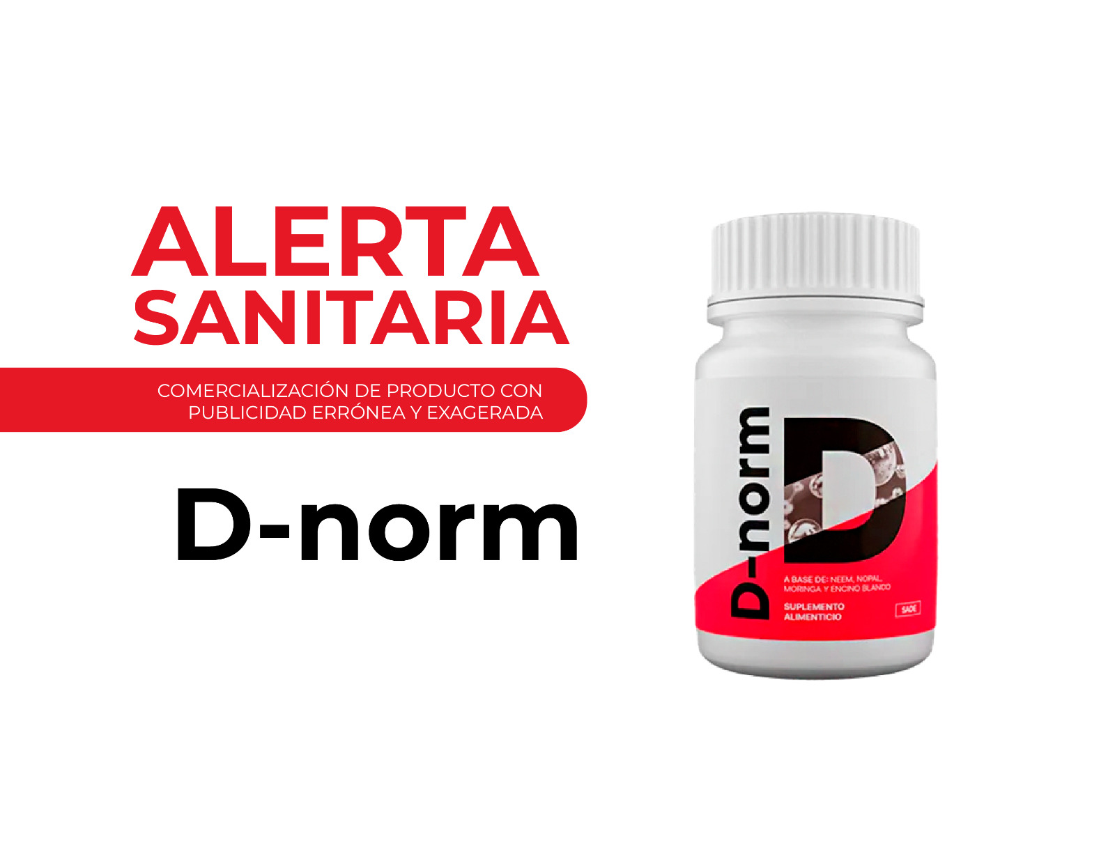 Cofepris alerta por producto engaño D-norm, dirigido a personas con diabetes