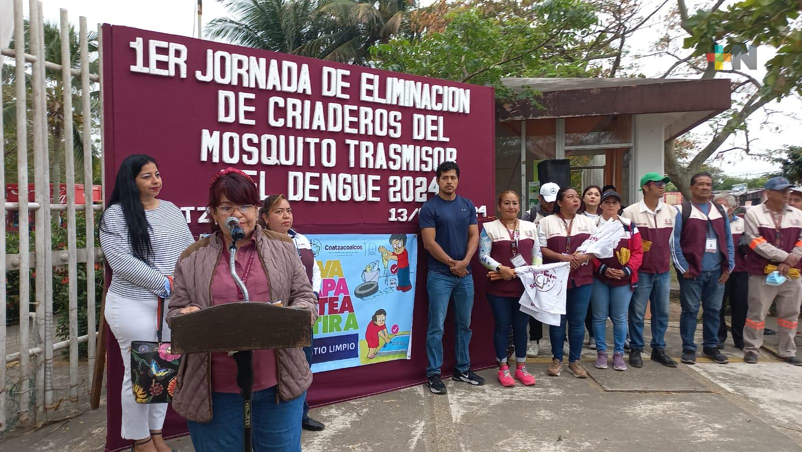Emprenden en Coatza jornada de eliminación de mosquito transmisor del dengue