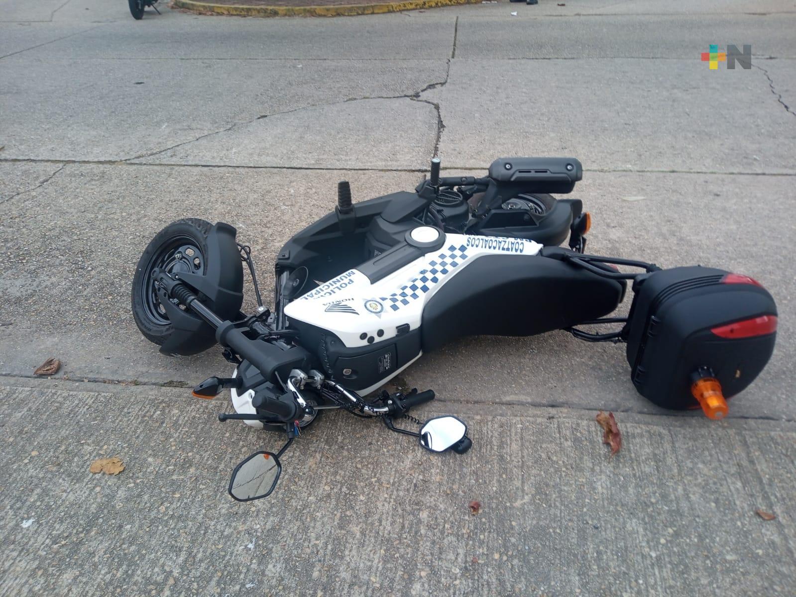 En Coatzacoalcos embisten a motopatrulleros