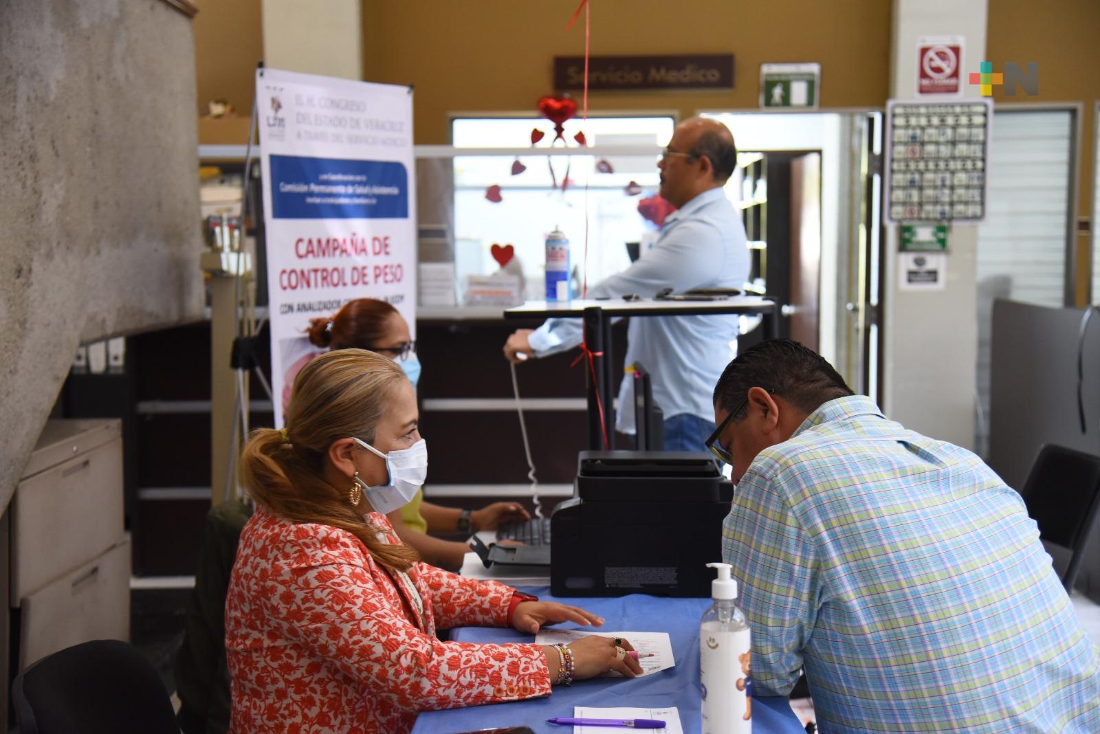 Realizan en el Congreso jornada de control de peso