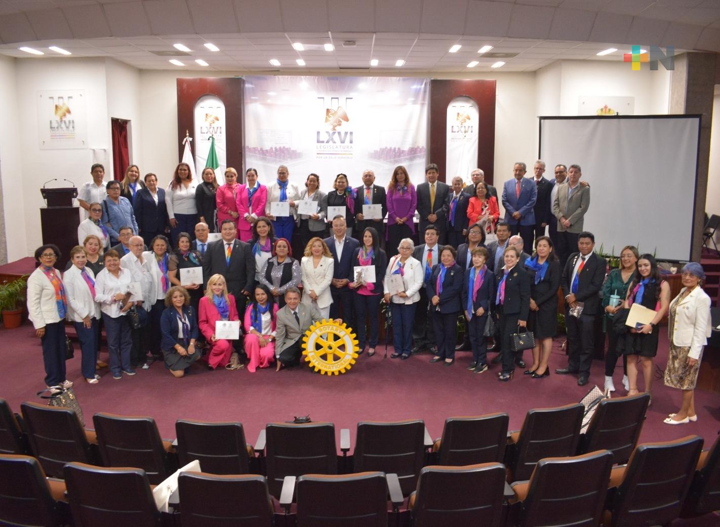 Reconocen diputadas labor de Rotarios en Veracruz