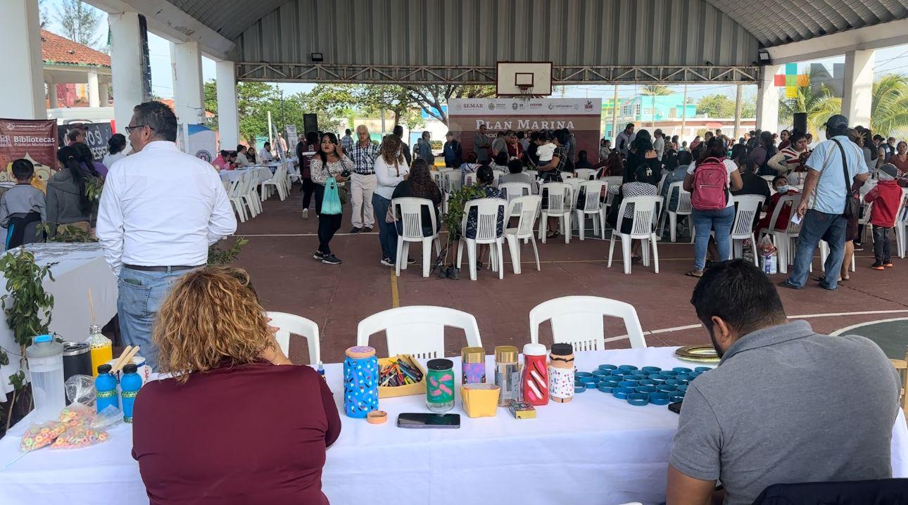 Plan Marina brindó servicios estatales o municipales en zonas rurales de Coatza