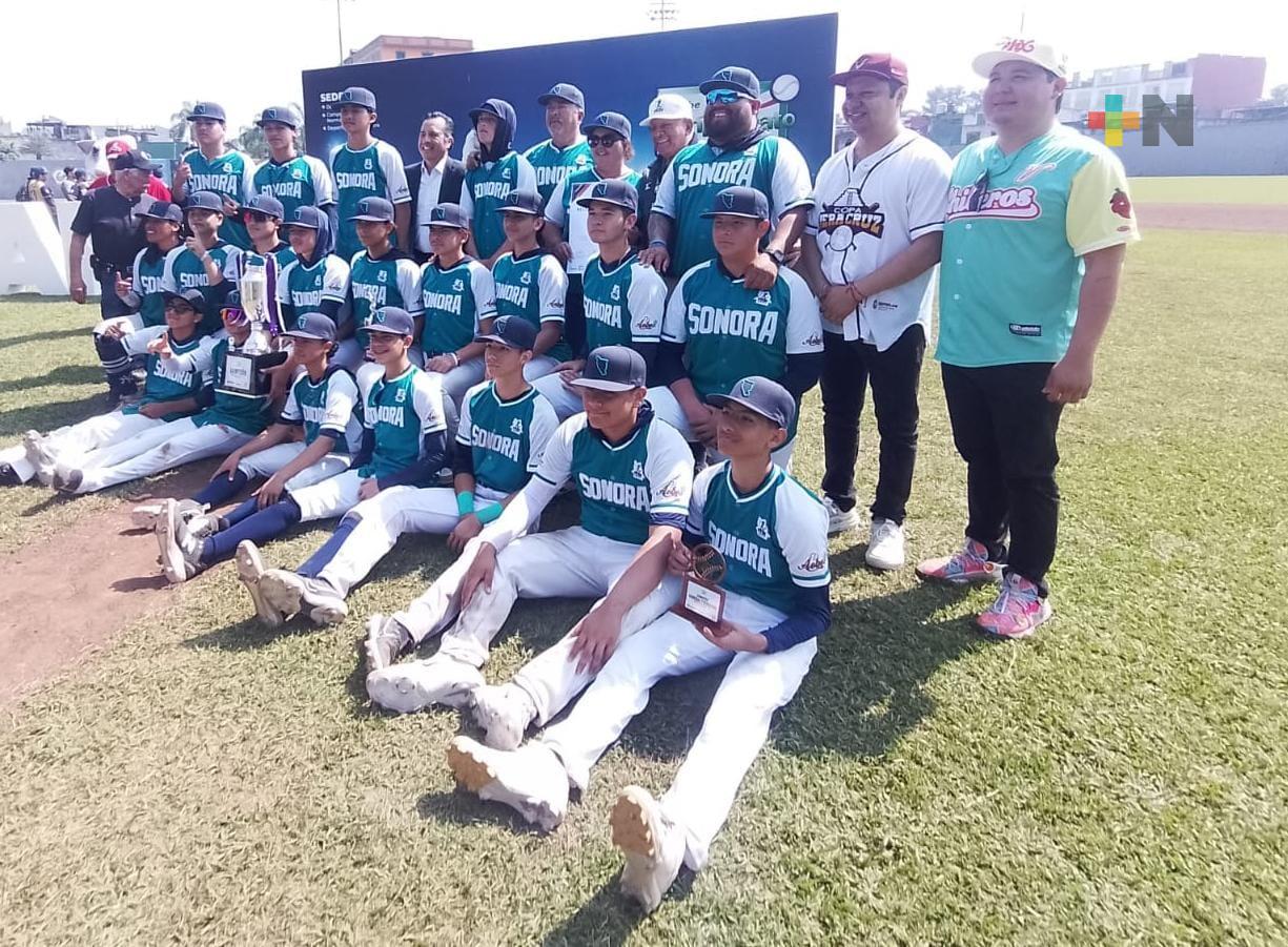 Sonora campeón nacional de beisbol U-15 y menores