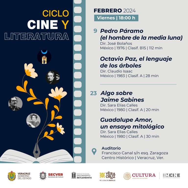 Invitan al ciclo “Cine y literatura” en el Centro Cultural Exconvento Betlehemita