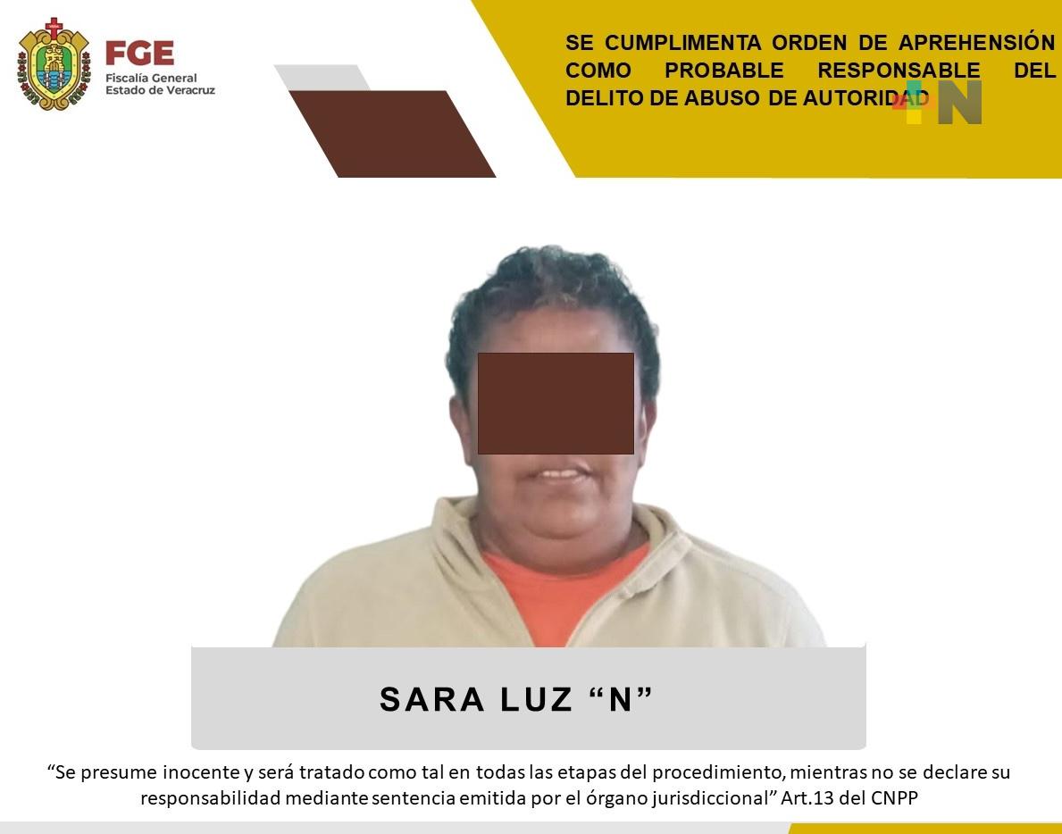 FGE cumplimenta orden de aprehensión contra exalcaldesa de Alvarado Sara Luz «N» por abuso de autoridad