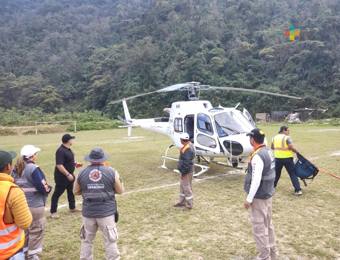 Gobierno estatal activa puente aéreo en Mixtla de Altamirano