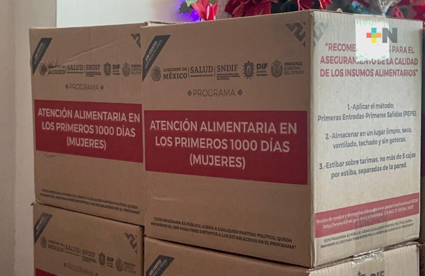 DIF de Coatzacoalcos entrega apoyo alimentario a mujeres embarazadas