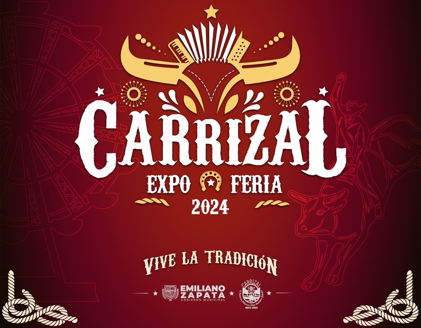 Invitan a asistir a la Expo Feria Carrizal 2024 del 22 al 24 de marzo