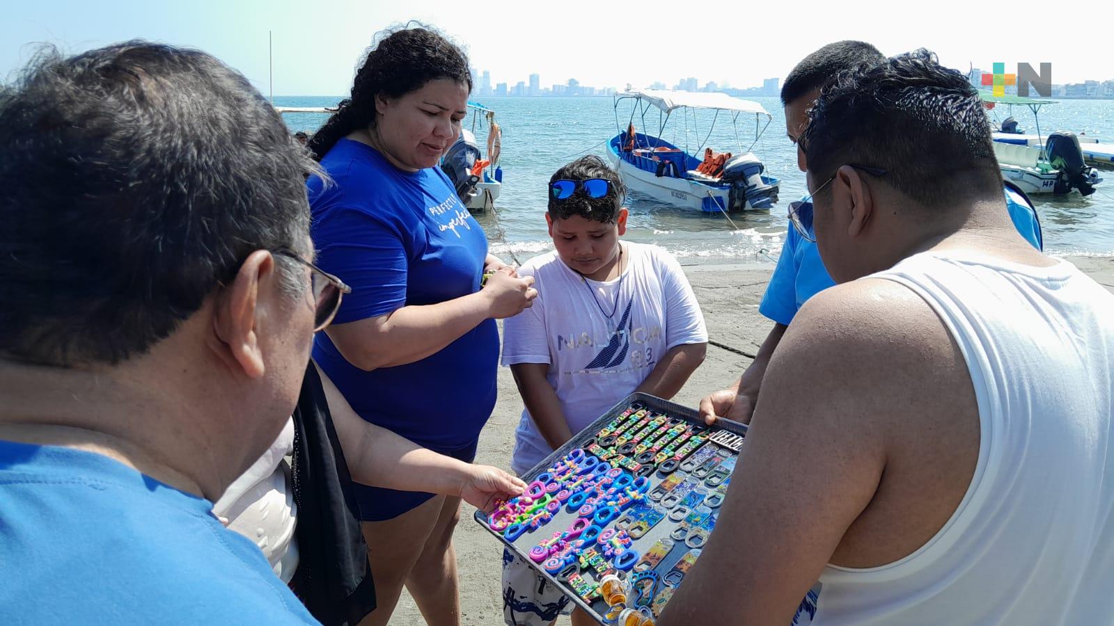 Viajaron desde Ohio, EUA para disfrutar de las playas de Veracruz