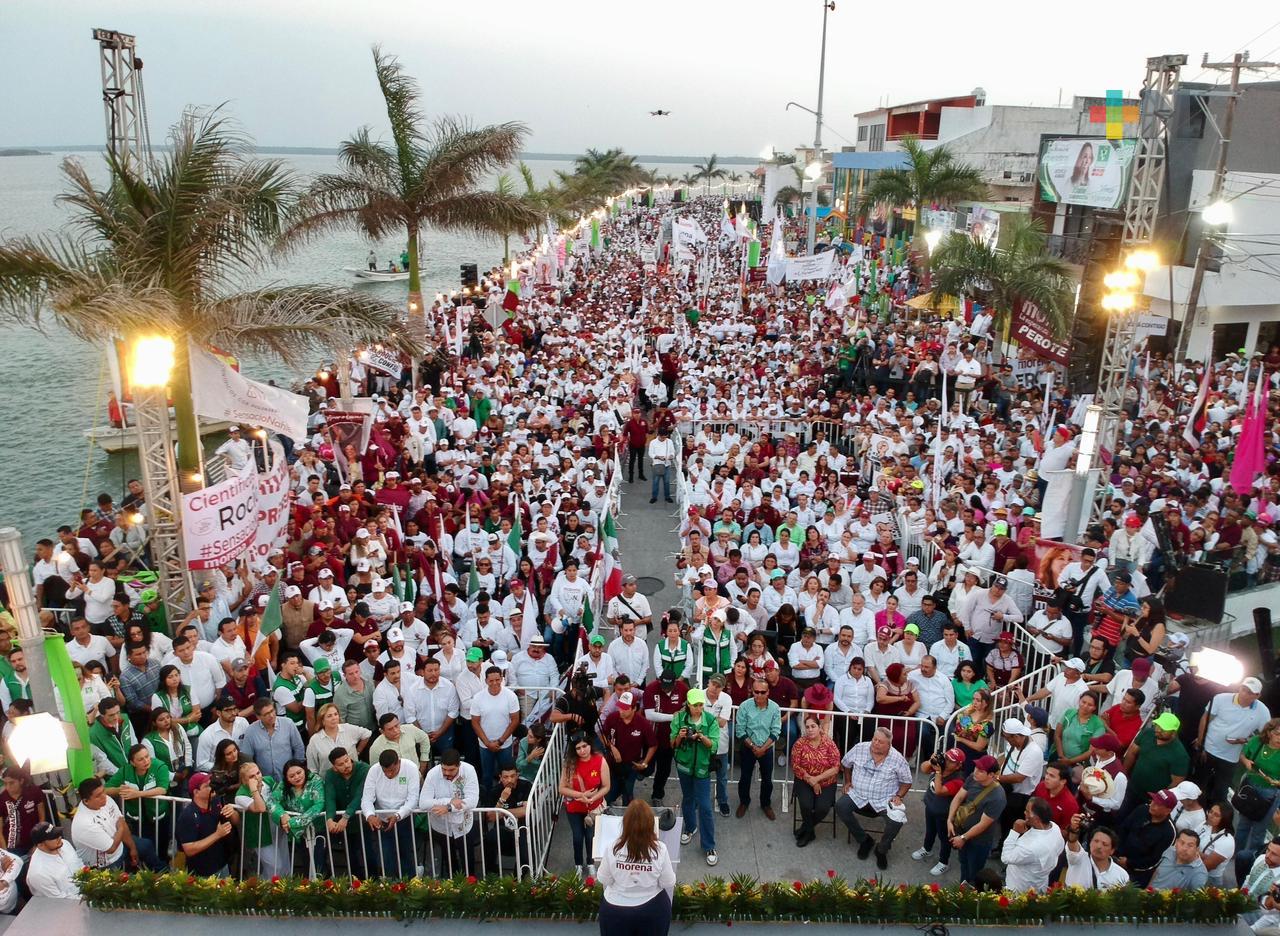 Rocío Nahle registra histórico cierre de precampaña en Alvarado