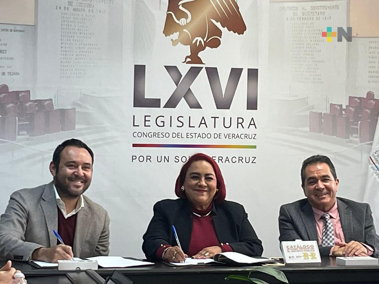 Congreso de Veracruz y Sefiplan firman convenio para profesionalizar a servidores públicos