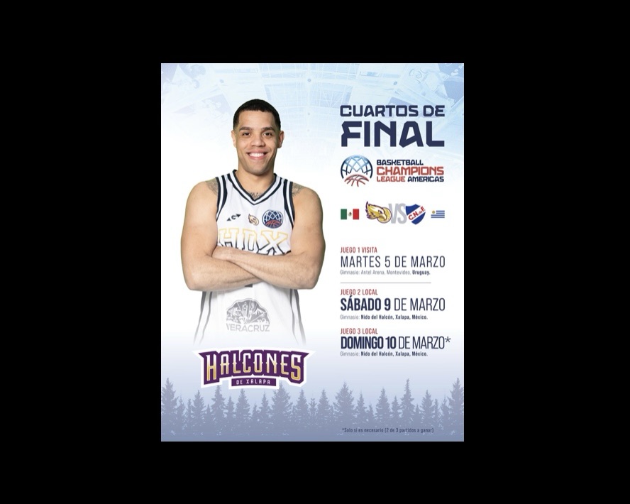 Halcones de Xalapa jugará ante Nacional de Montevideo en cuartos de final de BCLA