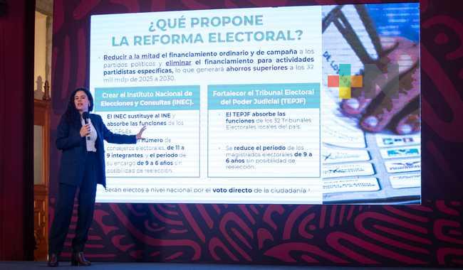 Reforma electoral del Ejecutivo federal fortalece la democracia: Luisa María Alcalde