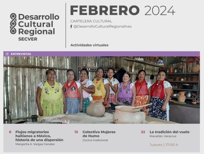 Programación virtual ofrece la Secretaría de Cultura de Veracruz durante febrero