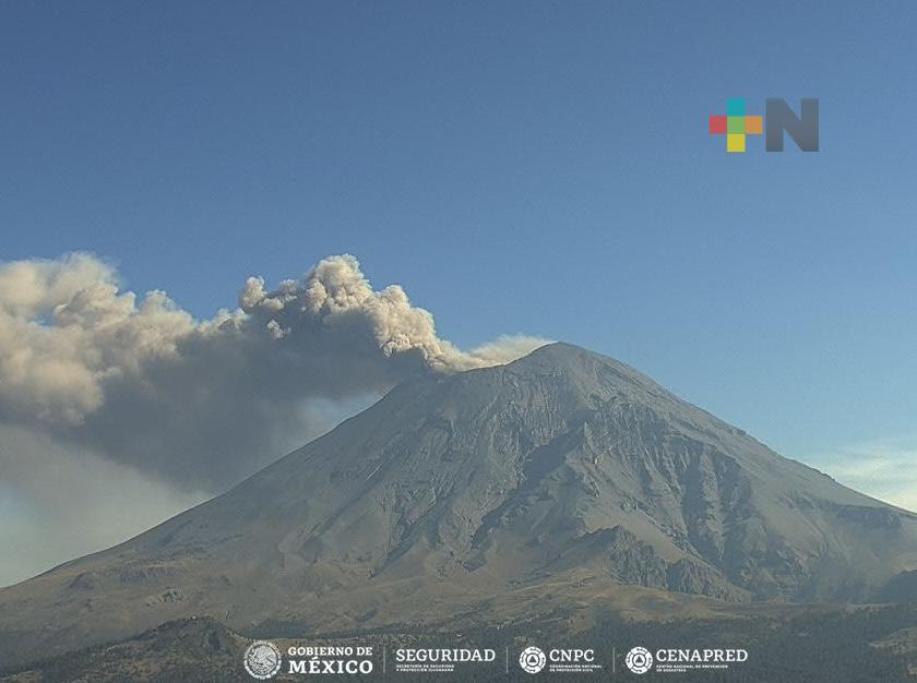 Se mantiene semáforo de alerta volcánica en Popocatépetl, en amarillo fase 2