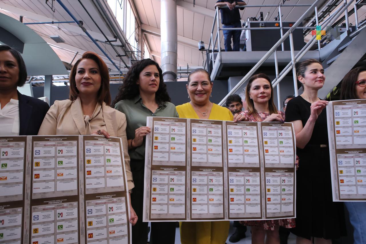 Secretaría de Gobernación e INE atestiguan el inicio de producción de boletas electorales