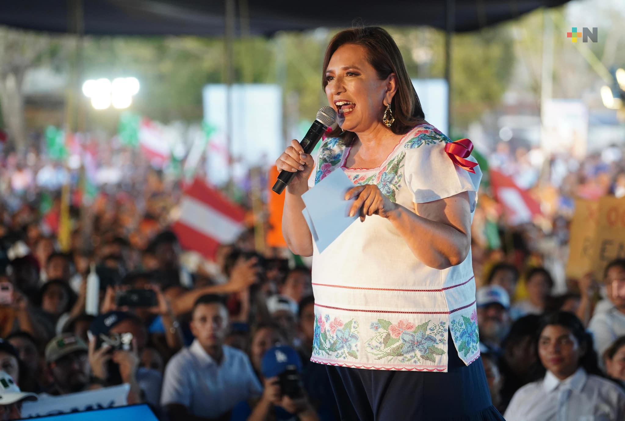 Quiero que todo México sea igual de seguro que Yucatán: Xóchitl Gálvez