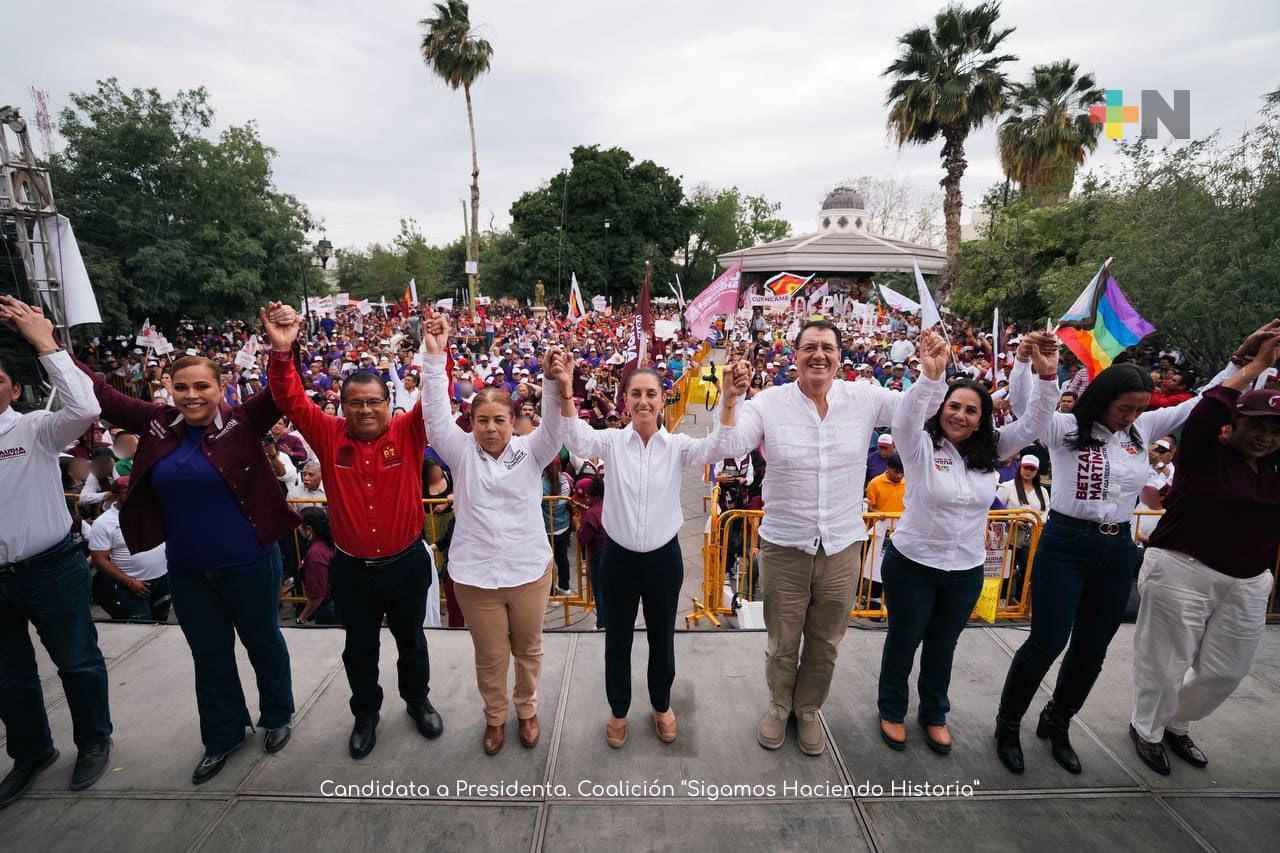 En Durango, Claudia Sheinbaum anuncia que dará continuidad al proyecto Agua Saludable