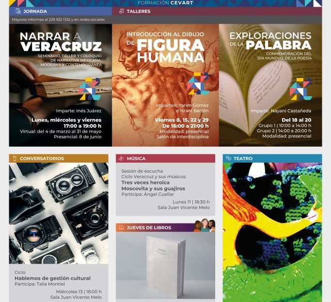 Presenta CEVART talleres, conversatorios y presentaciones editoriales durante el mes de marzo