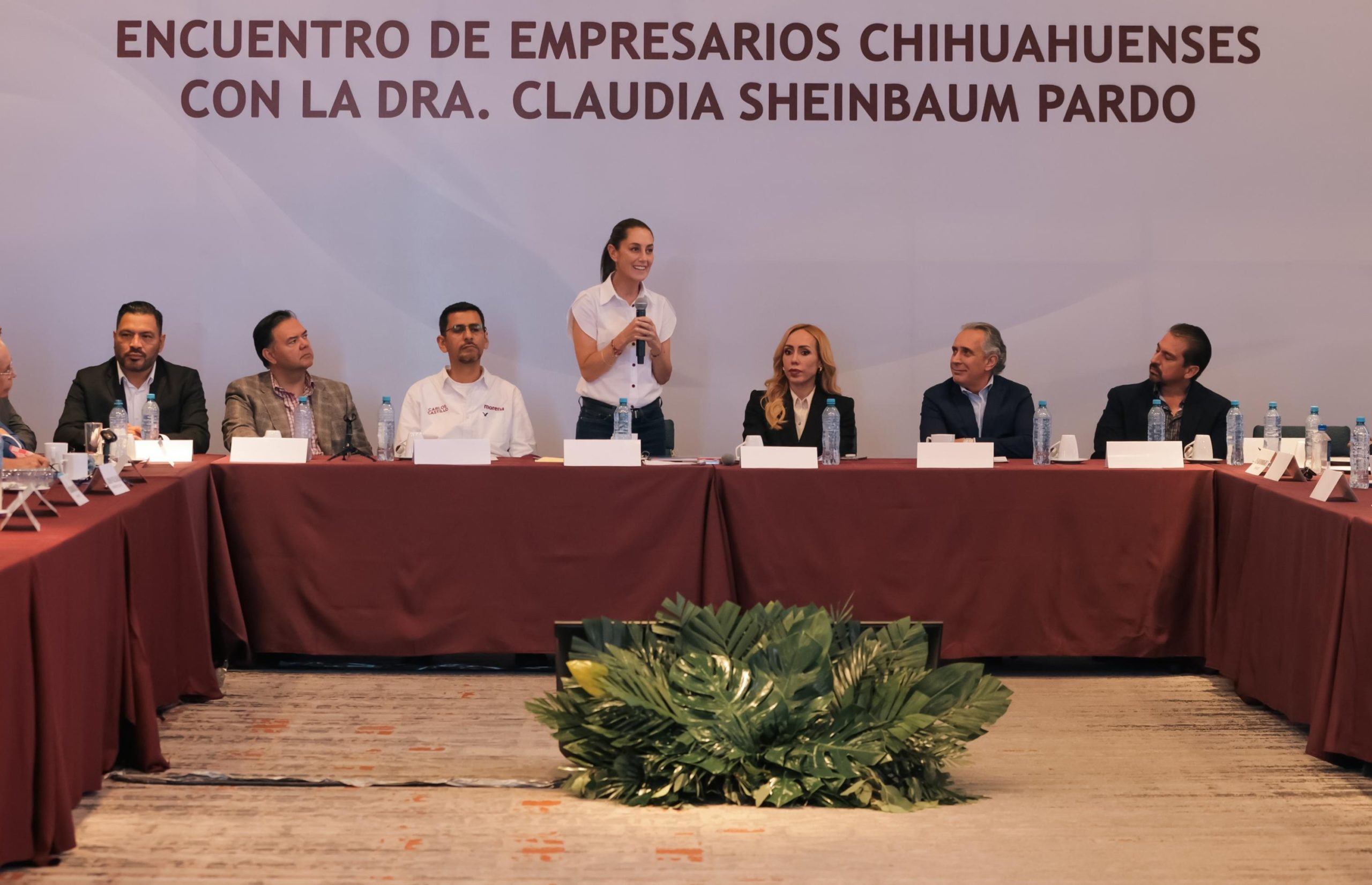 Claudia Sheinbaum presenta sus compromisos para ciudad Juárez ante empresarios de Chihuahua